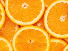 оранжевый, дольки, апельсина