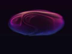 закрытие шара цветных линий на черном фоне