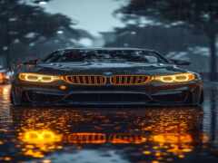 bmw в дождь
