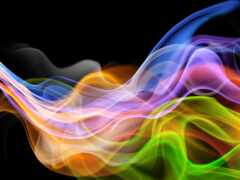 абстрактная фотография красочного дыма, кружащегося в воздухе