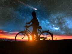 велосипед, закат