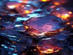 розовый бриллиант на черной поверхности