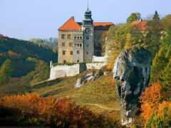 скала, польша, замок