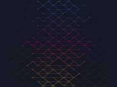 темный фон с красочным рисунком линий и точек