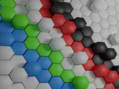 закрытие стены с множеством разноцветных кубов