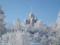 храмы, зимой, церкви