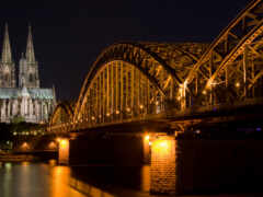 мост, ночь, собор