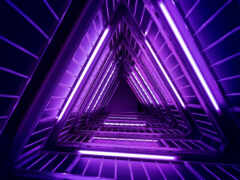 фиолетовый, неон, лестница