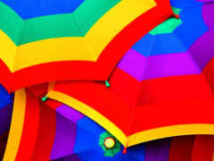 зонтики, яркие, абстрактные
