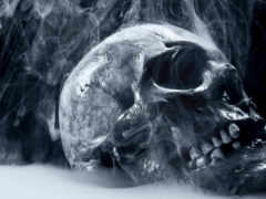 смерть, череп, курение