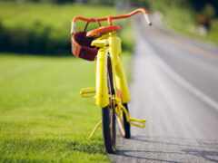 велосипед, желтый, кастинг