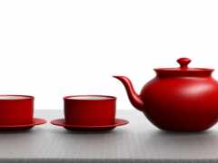 красный, чаепитие, чай