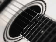 закрытие гитары с ладом и струнами