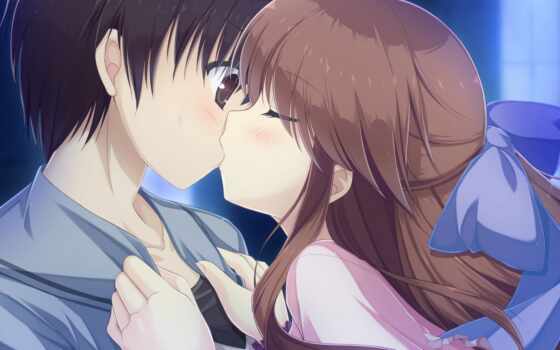 Anime wet kiss