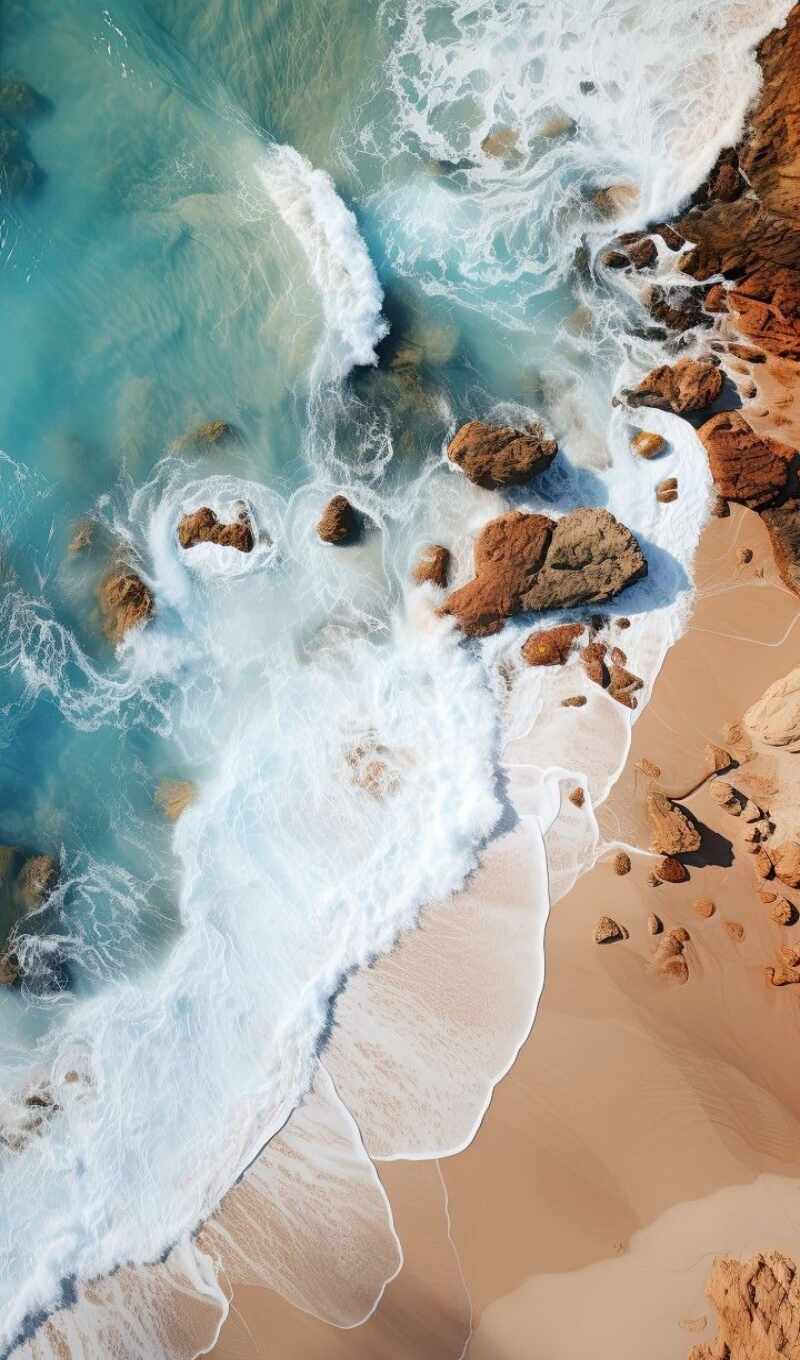 взгляд, water, пляж, aerial, камни
