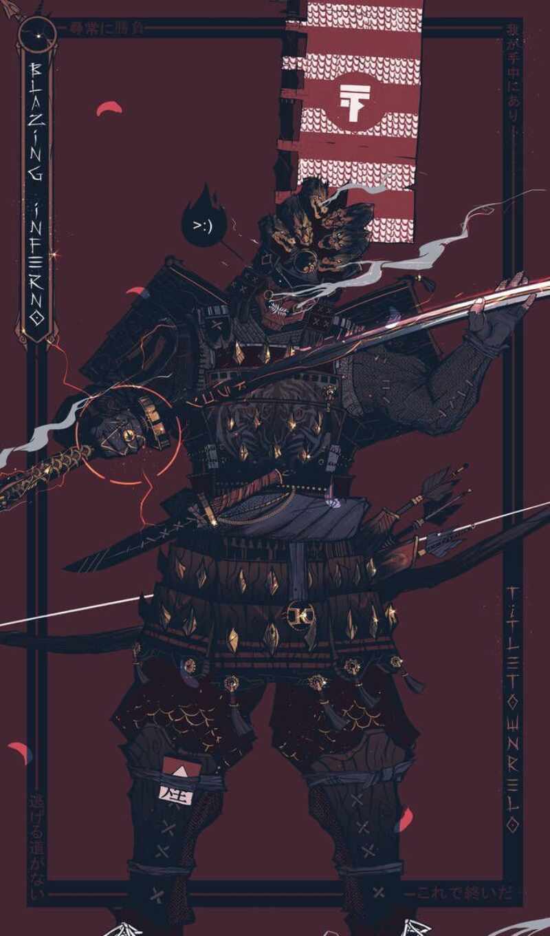 art, самурай, дракон, fantasy, artwork, характер, honor, идея
