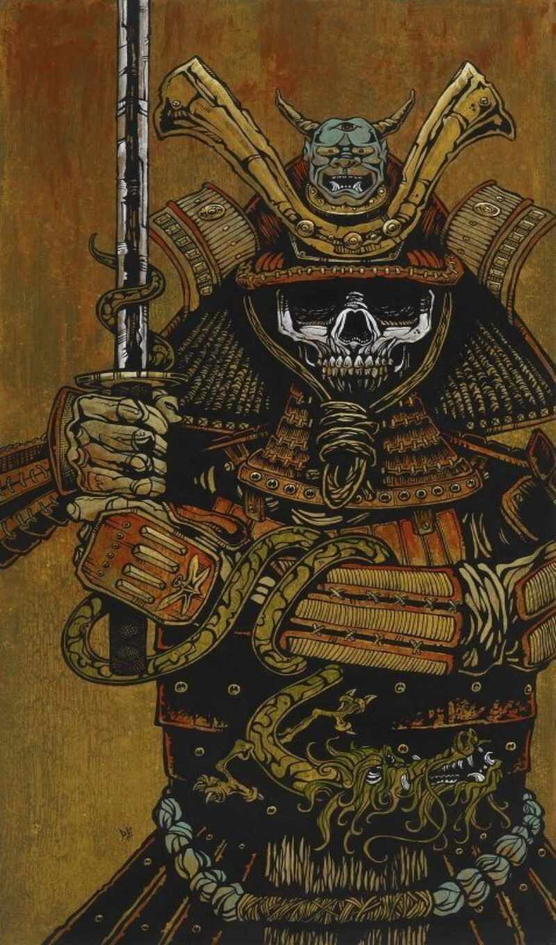 art, samurai, japanese