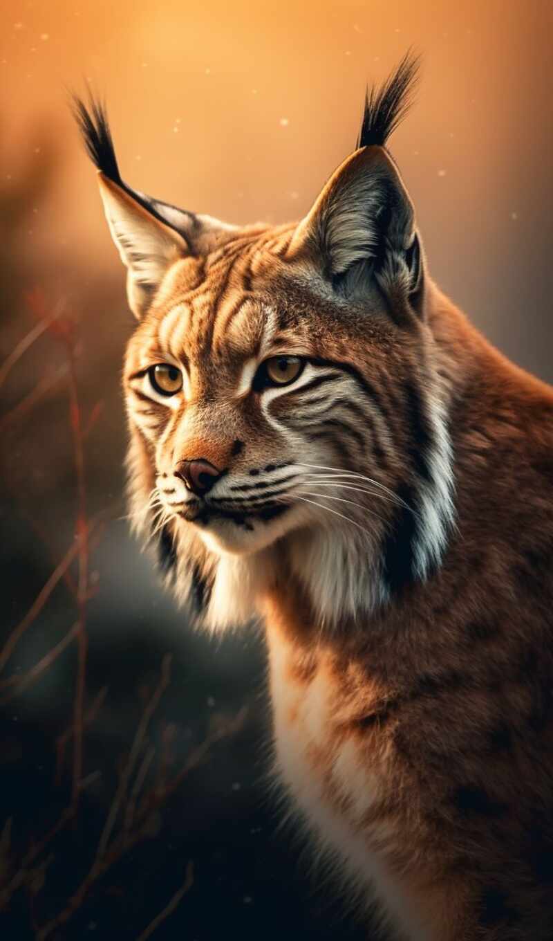 wild, animal, illustration, lynx