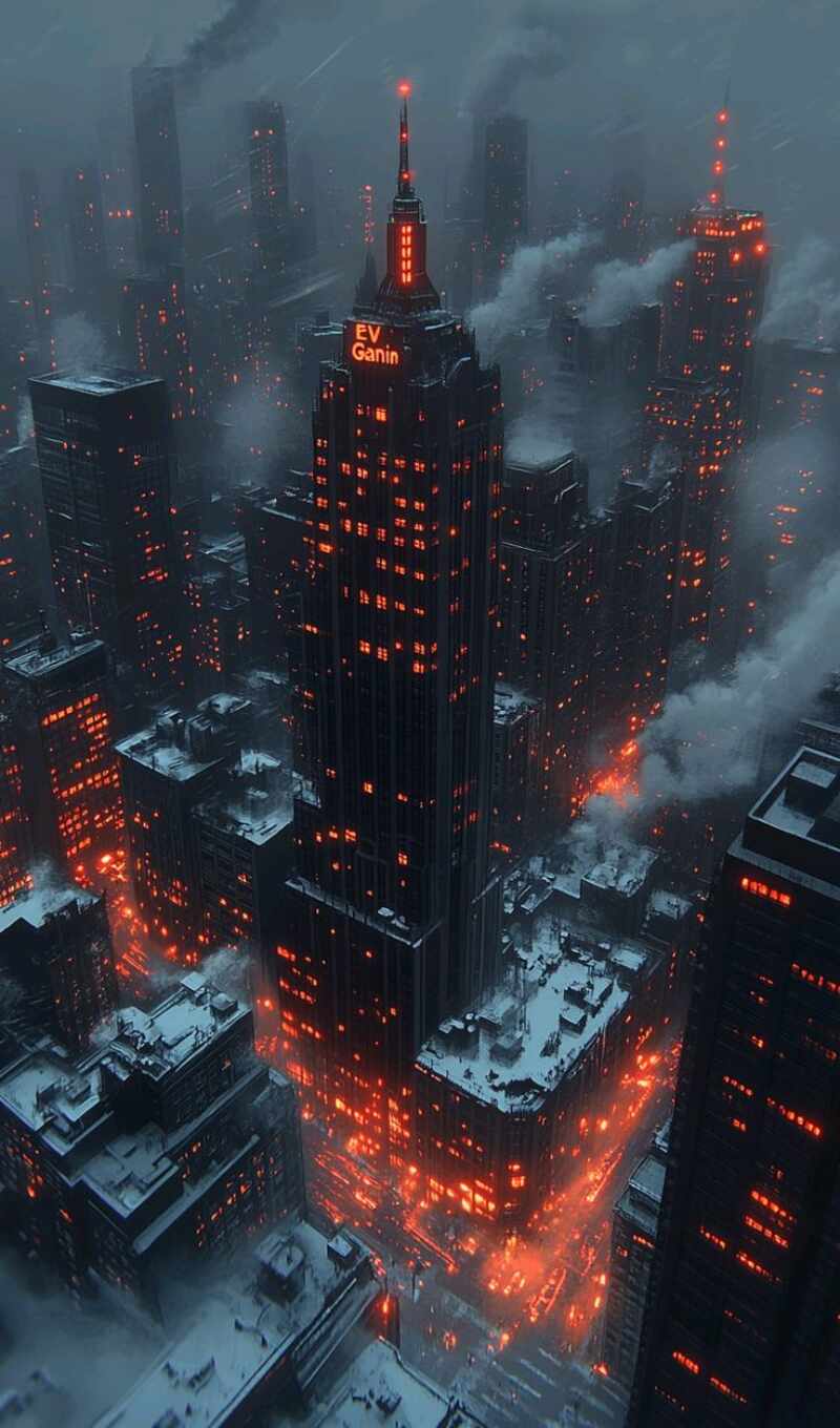 red, город, ночь, cityscape, огни, dark, premium, cyberpunk, ай, генерировать