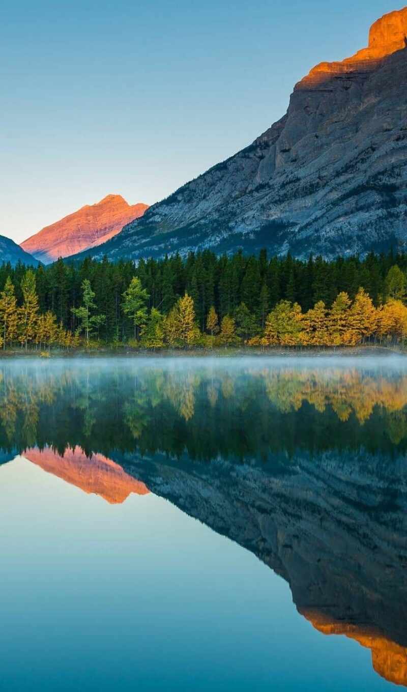 озеро, природа, гора, landscape, отражение