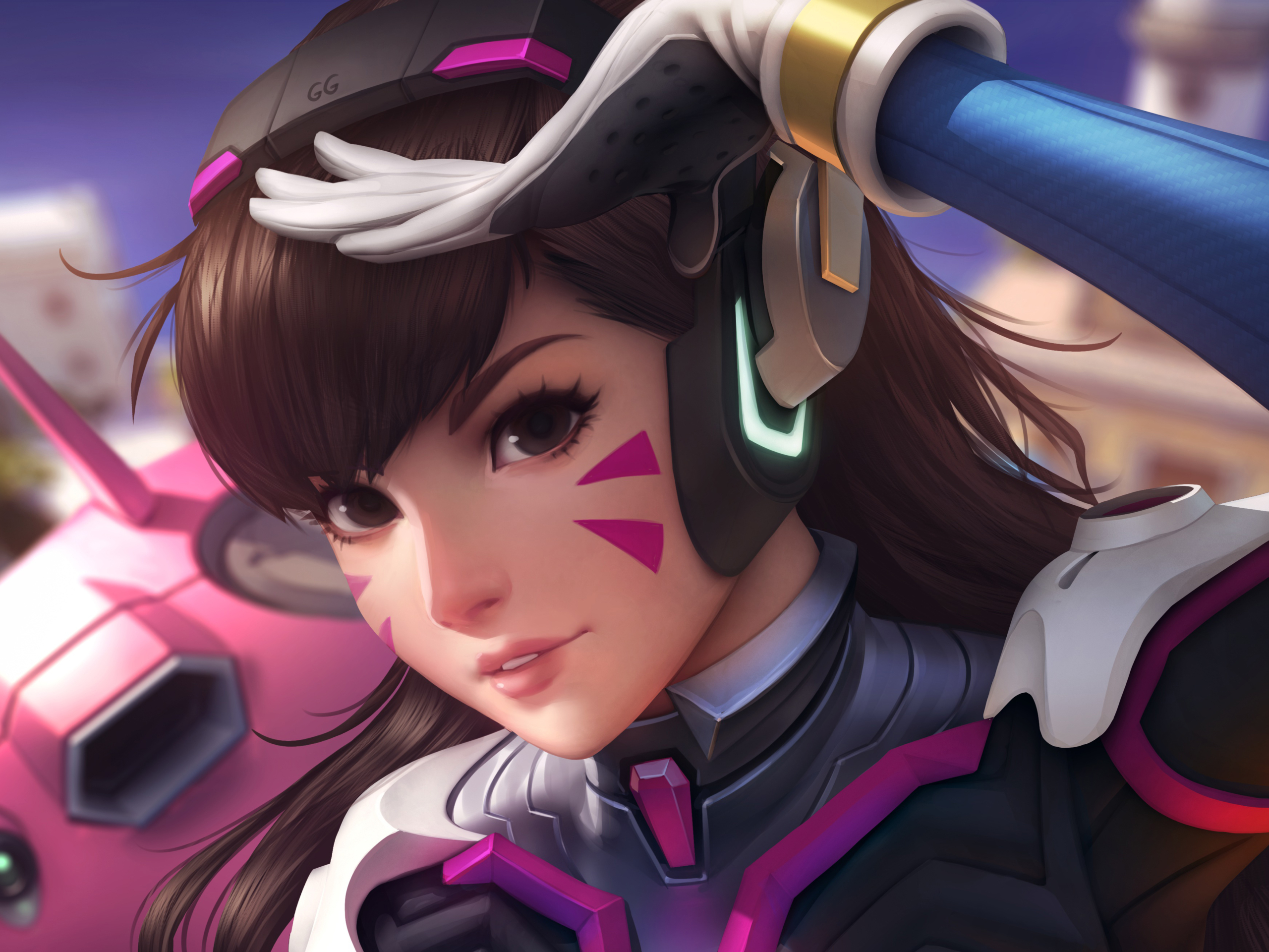 Обои overwatch dva artwork раздел Игры размер 4200x2625. 