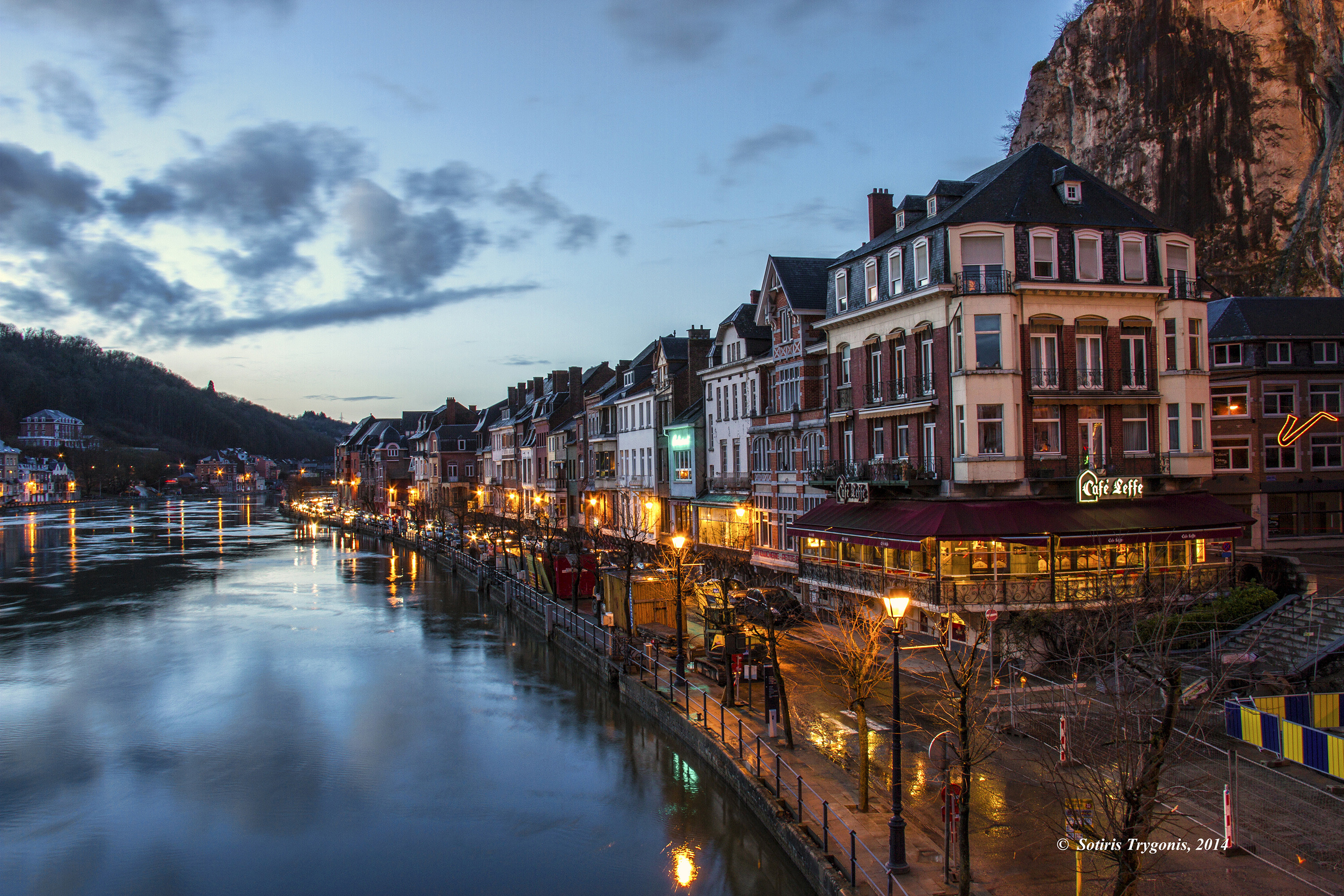 бельгия, dinant, ночь