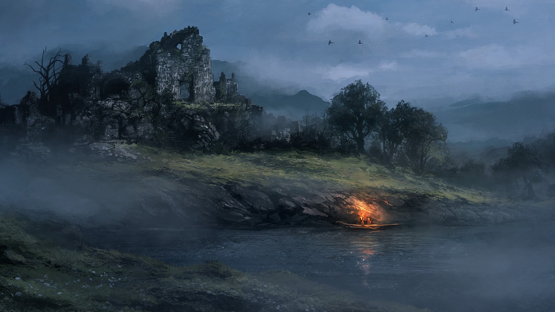 пейзаж, фантазия, эмит