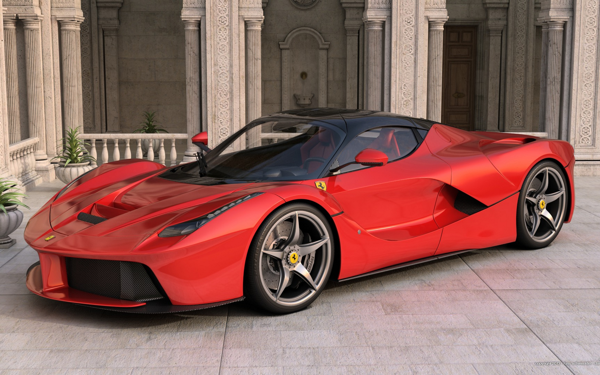 laferrari, ferrari, red