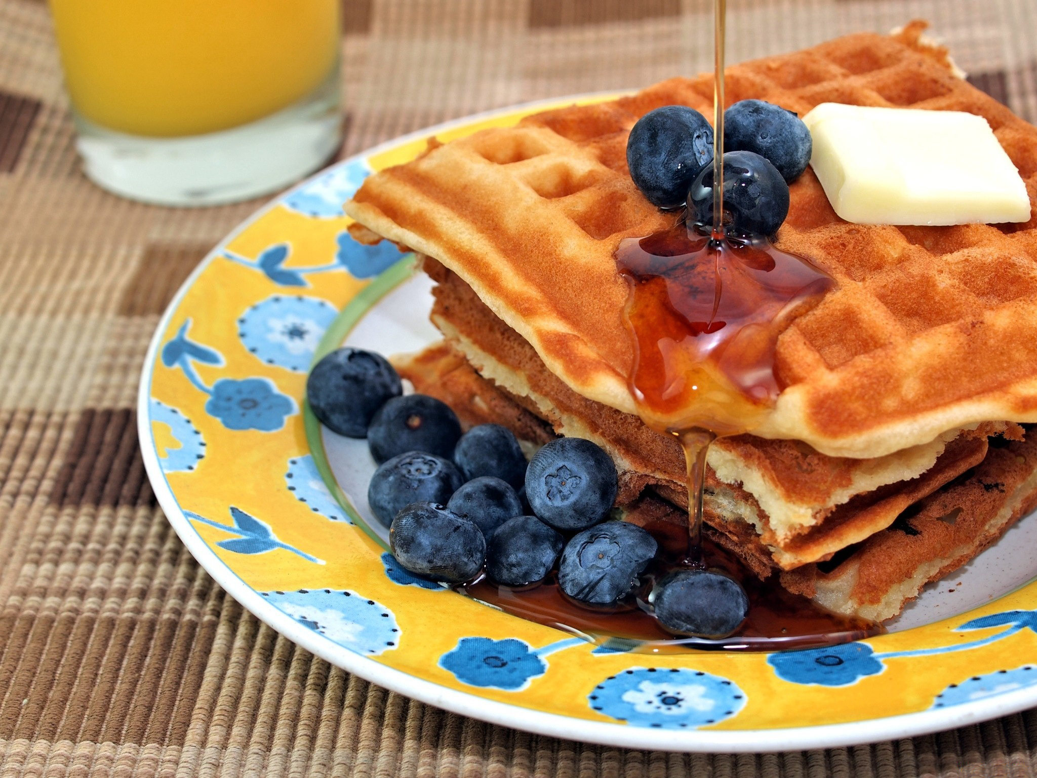 вафли с ягодами