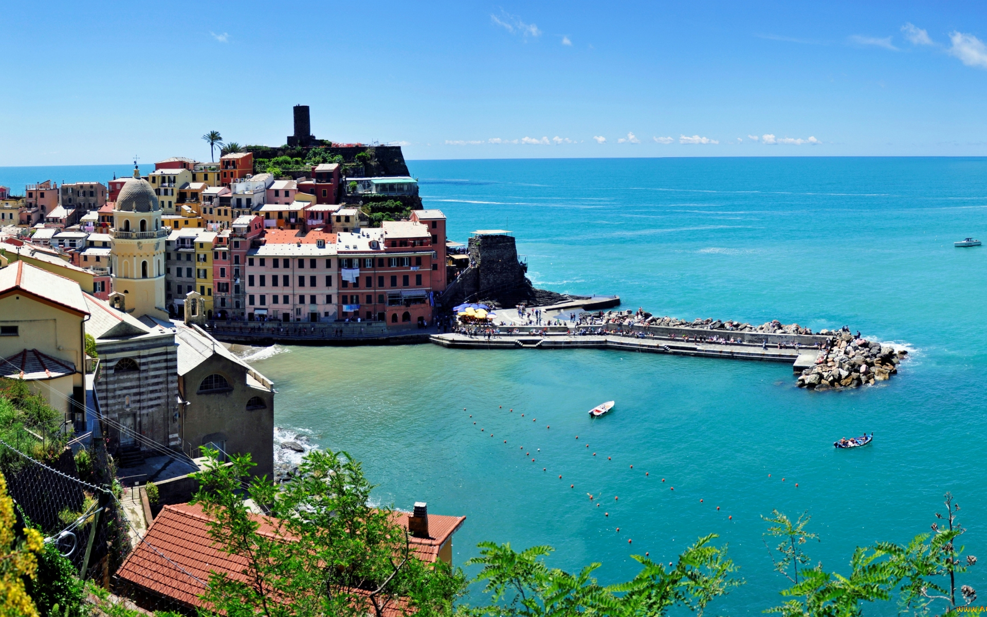 vernazza, italy, панорама