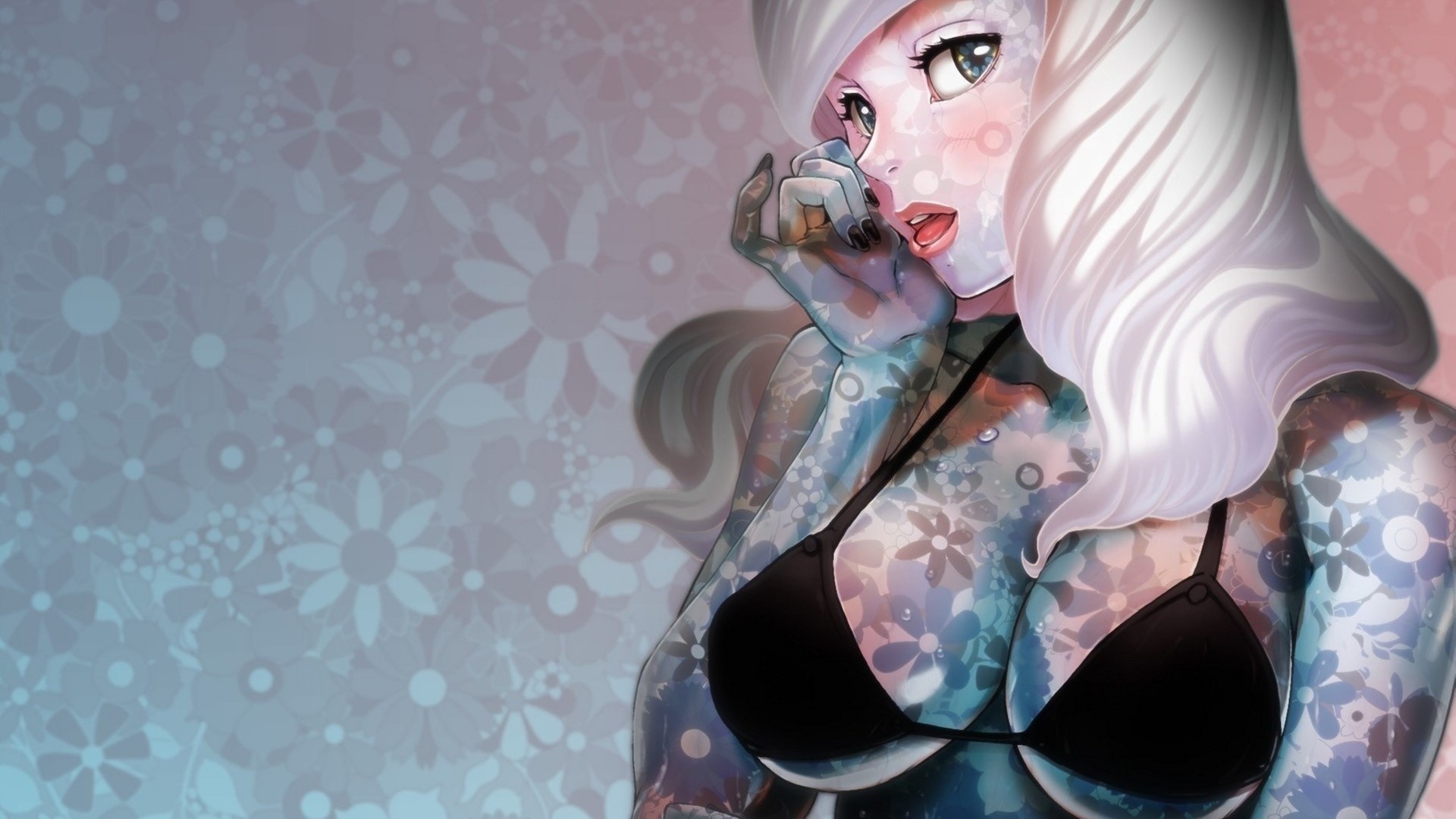 есть женщина с телом, нарисованным как зомби