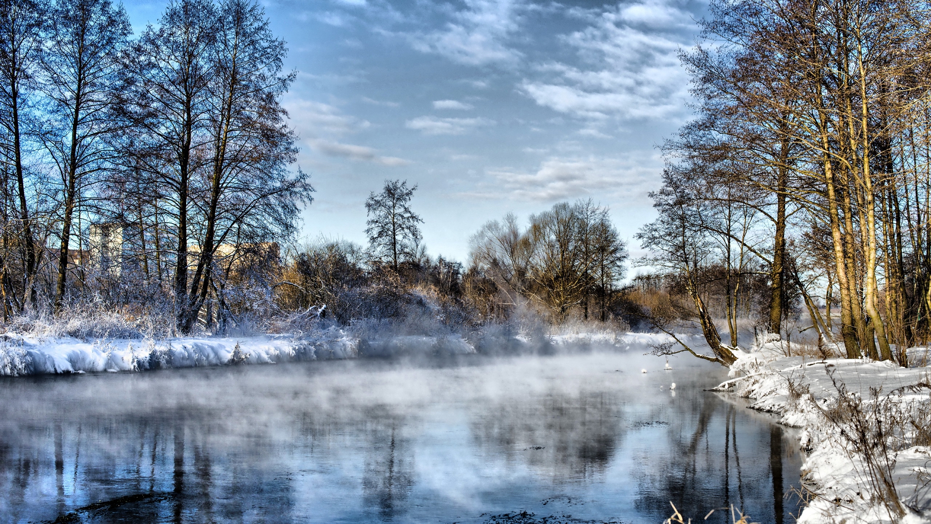 река, весна, природа