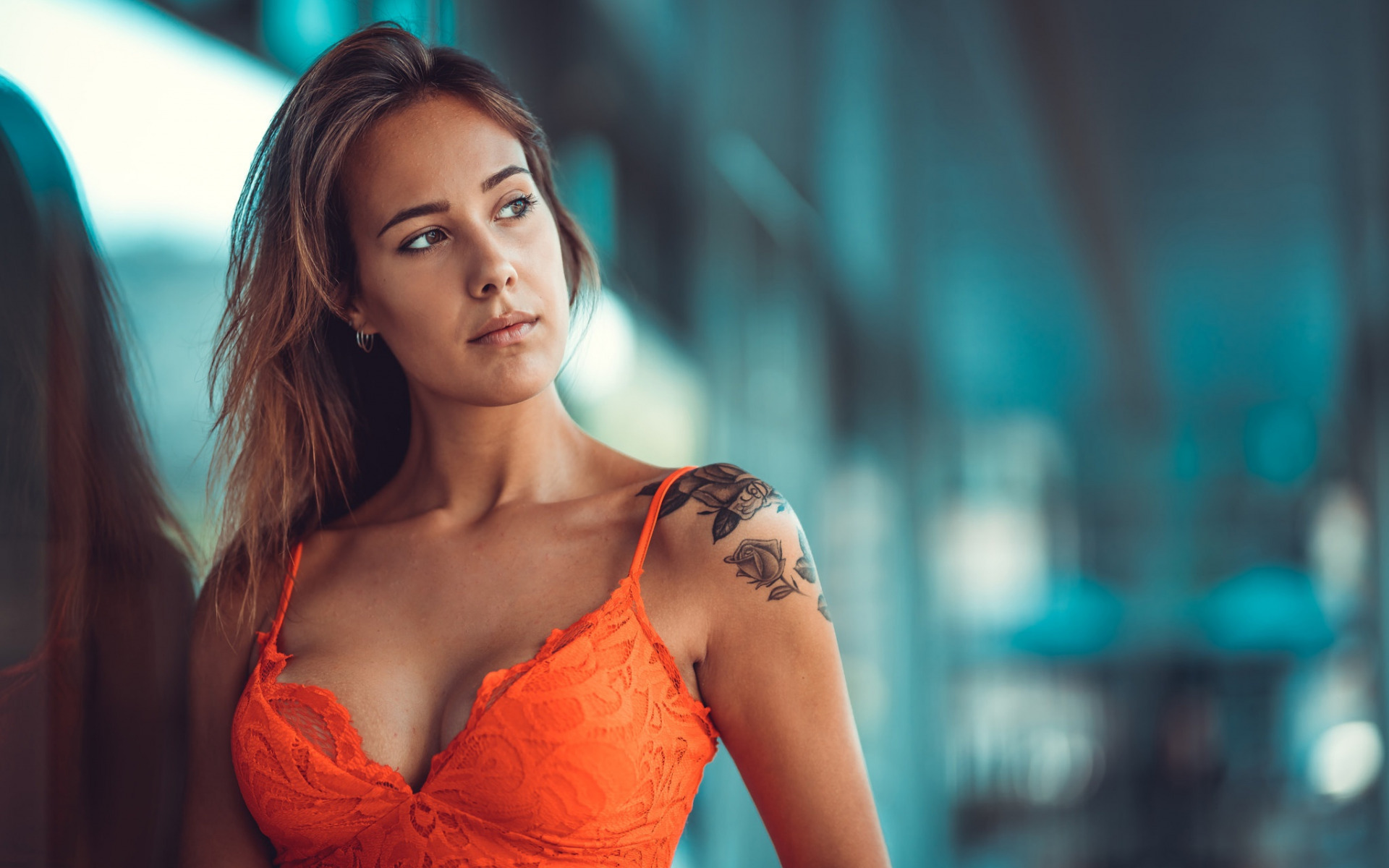 модель, платье, женщина