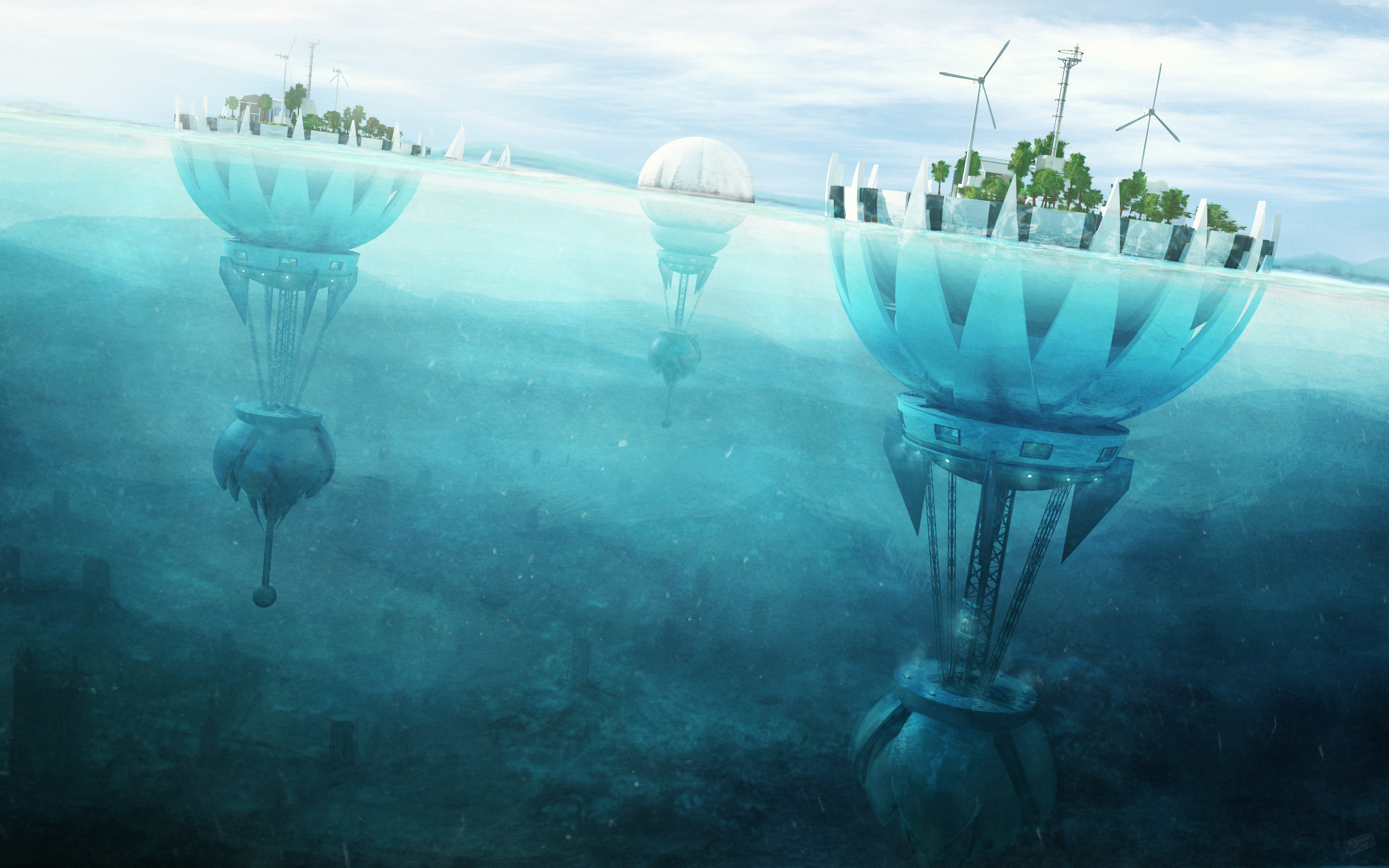 вода, футуристическая