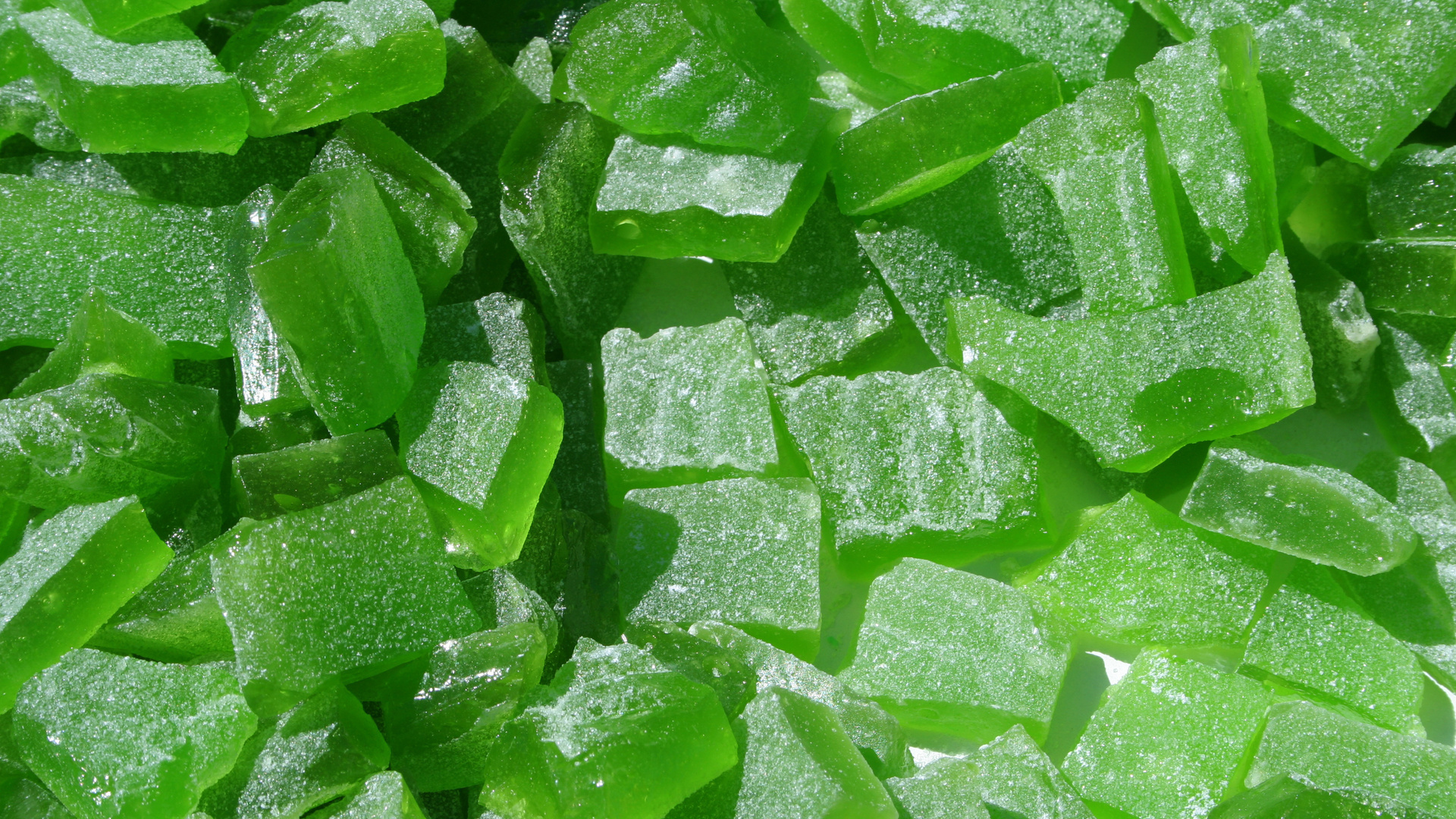 мармелад, зелёный, кусочки
