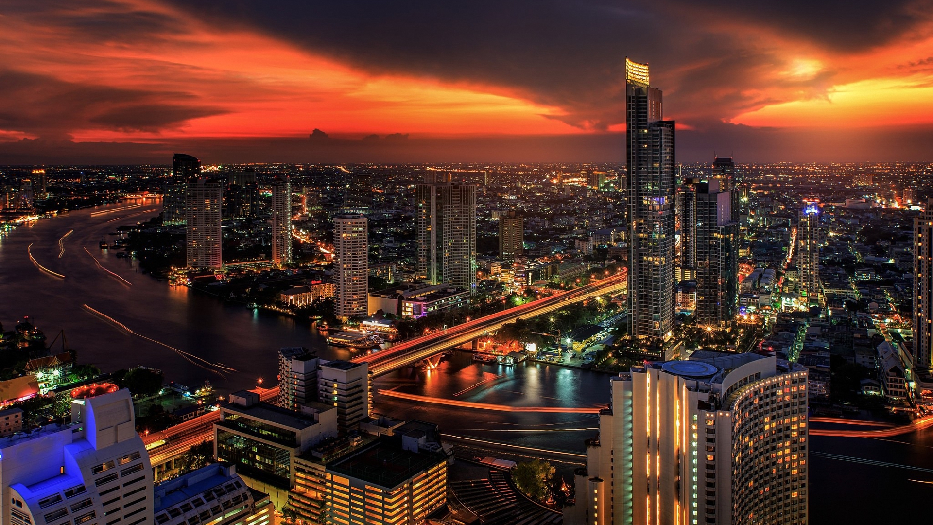 bangkok, таиланд, ночь