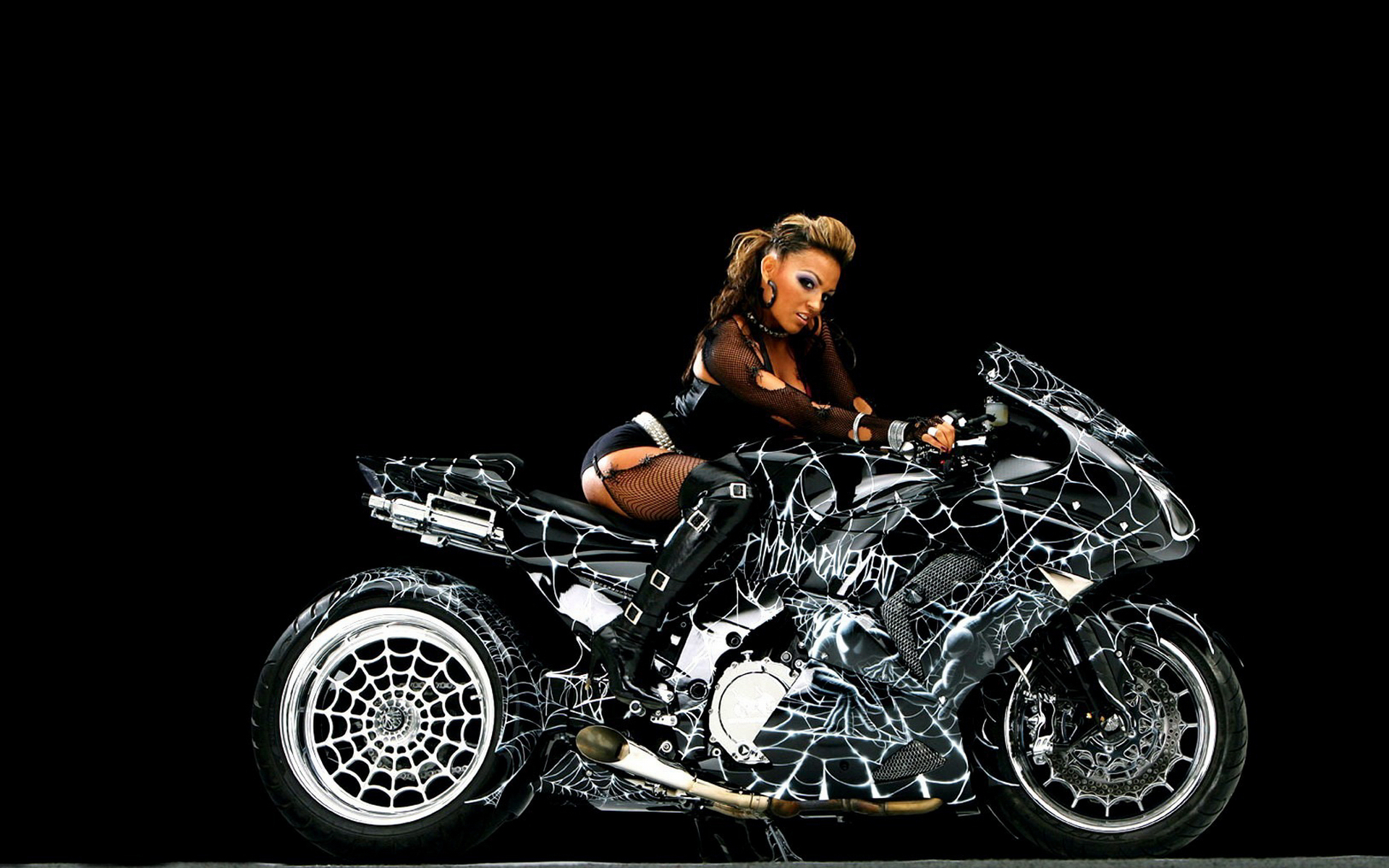 девушки черный мотоциклы спортивный бесплатно