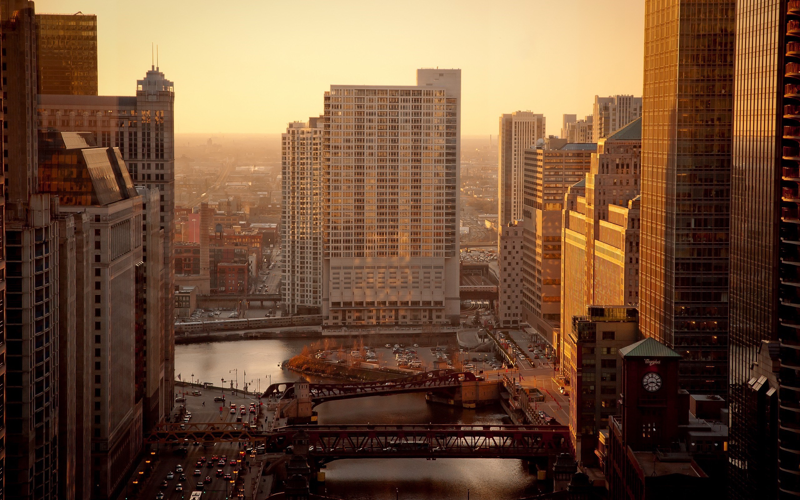 город, утро, chicago