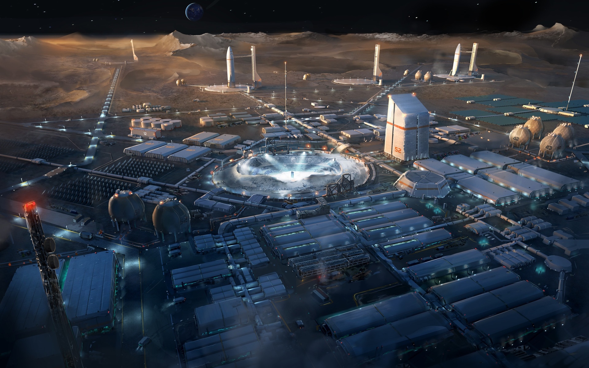 космос, колония, kitbash