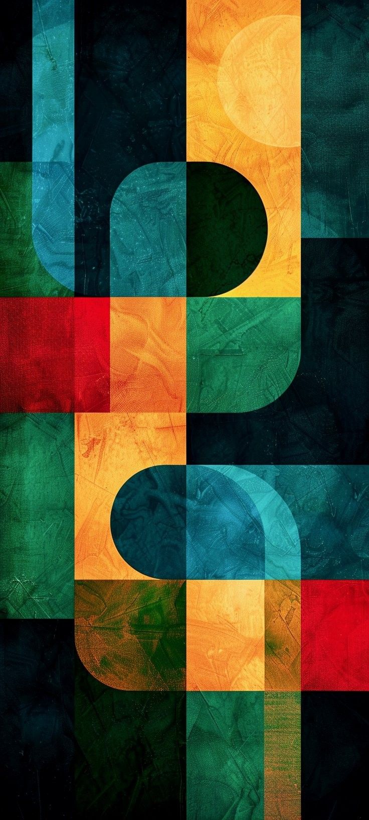 завершение красочной абстрактной живописи с кругами