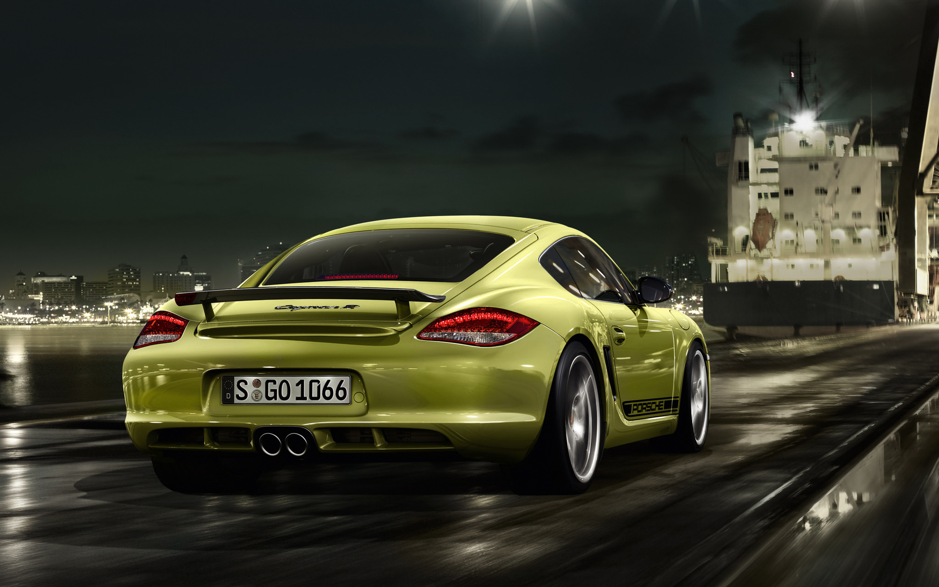 porsche, cayman, автомагистраль No 153555 Разрешение 1920x1200