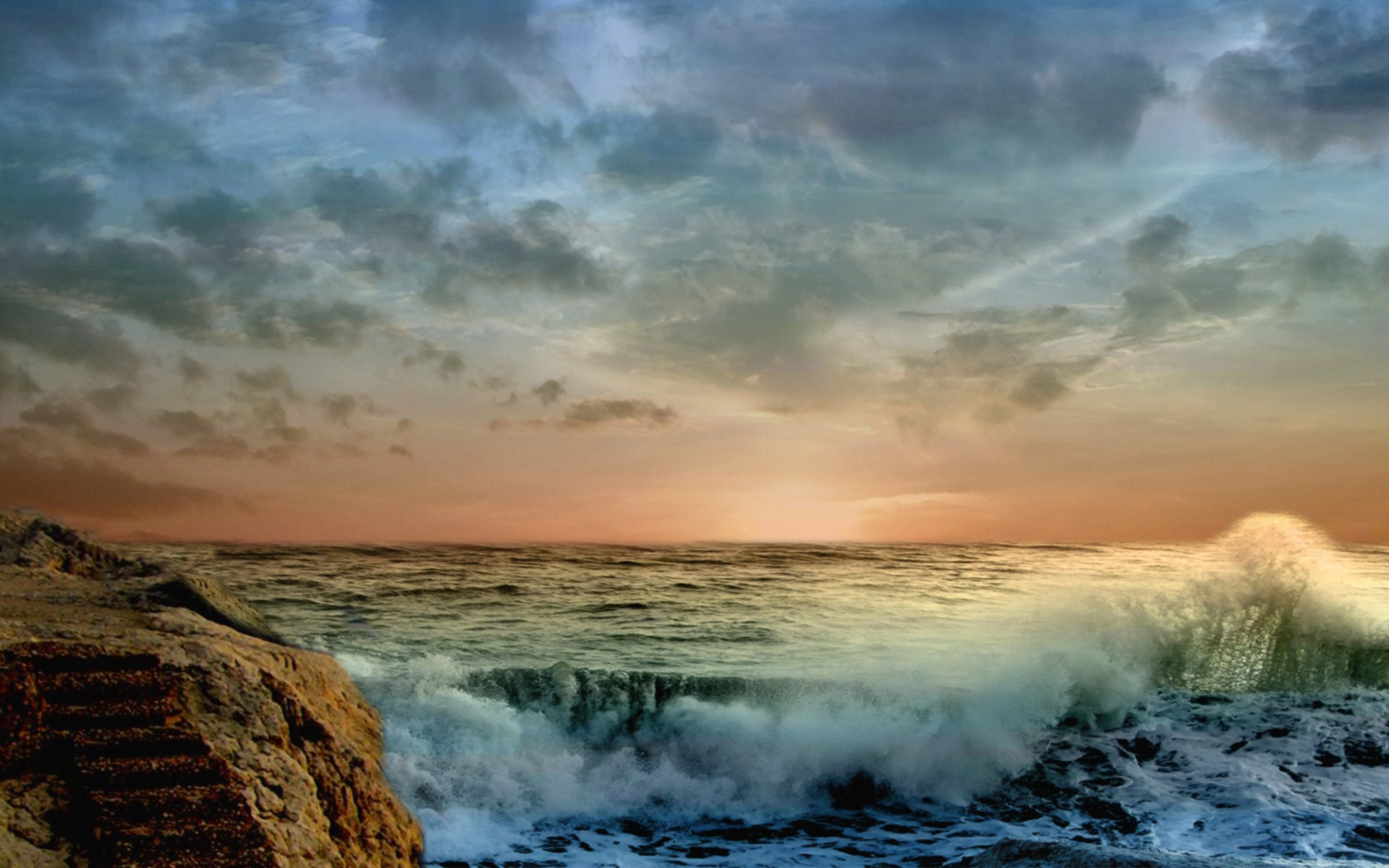вода, сцена, море