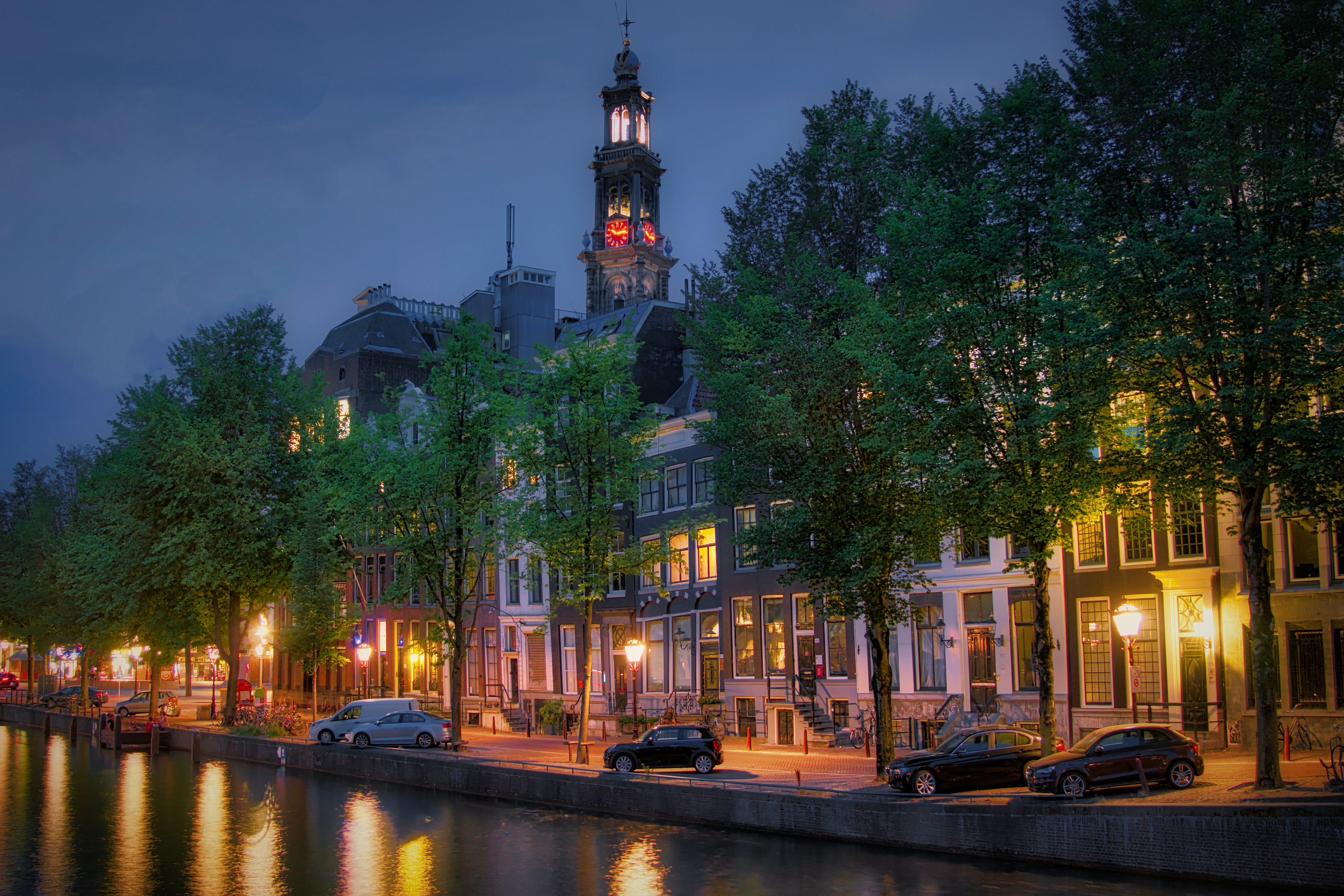 огни, amsterdam, город