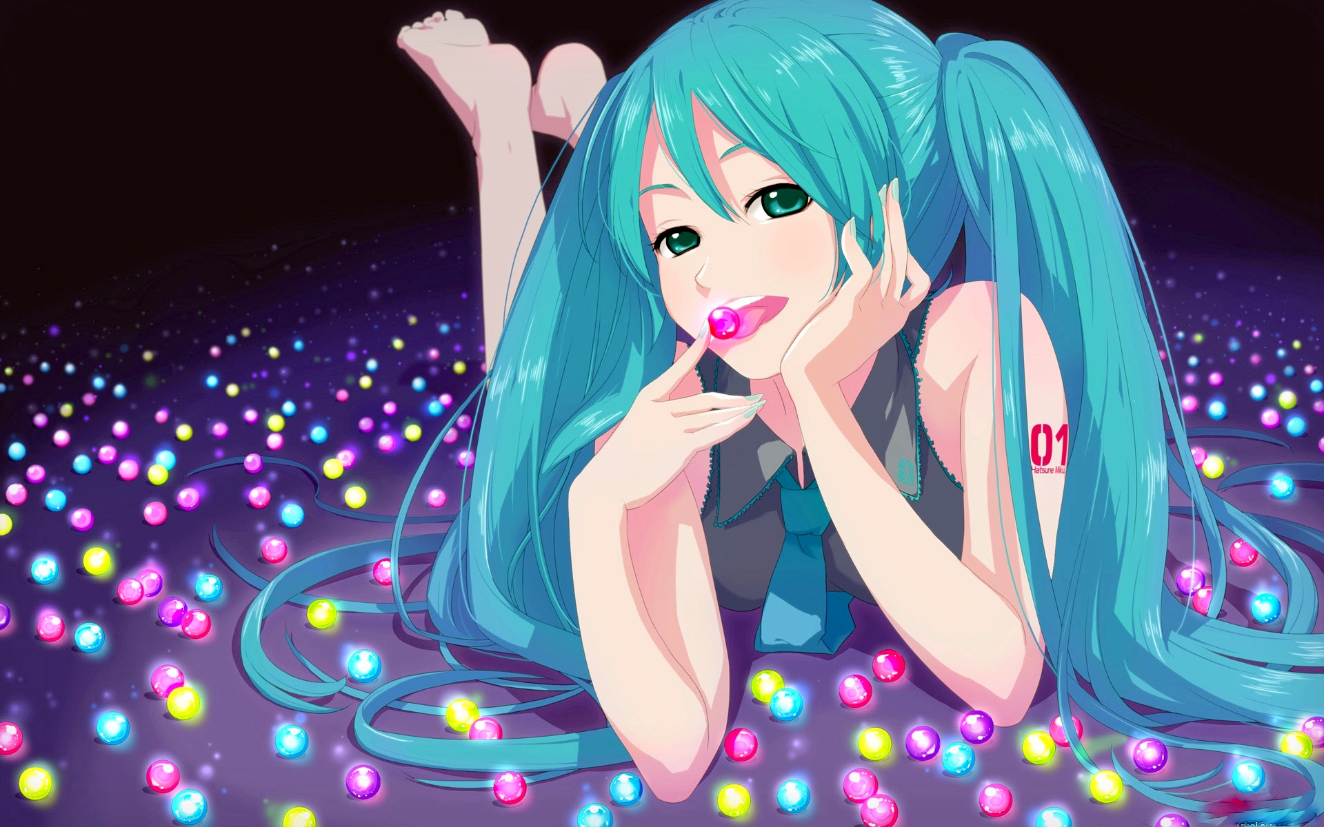 аниме девушка лежит на земле с руками на лице