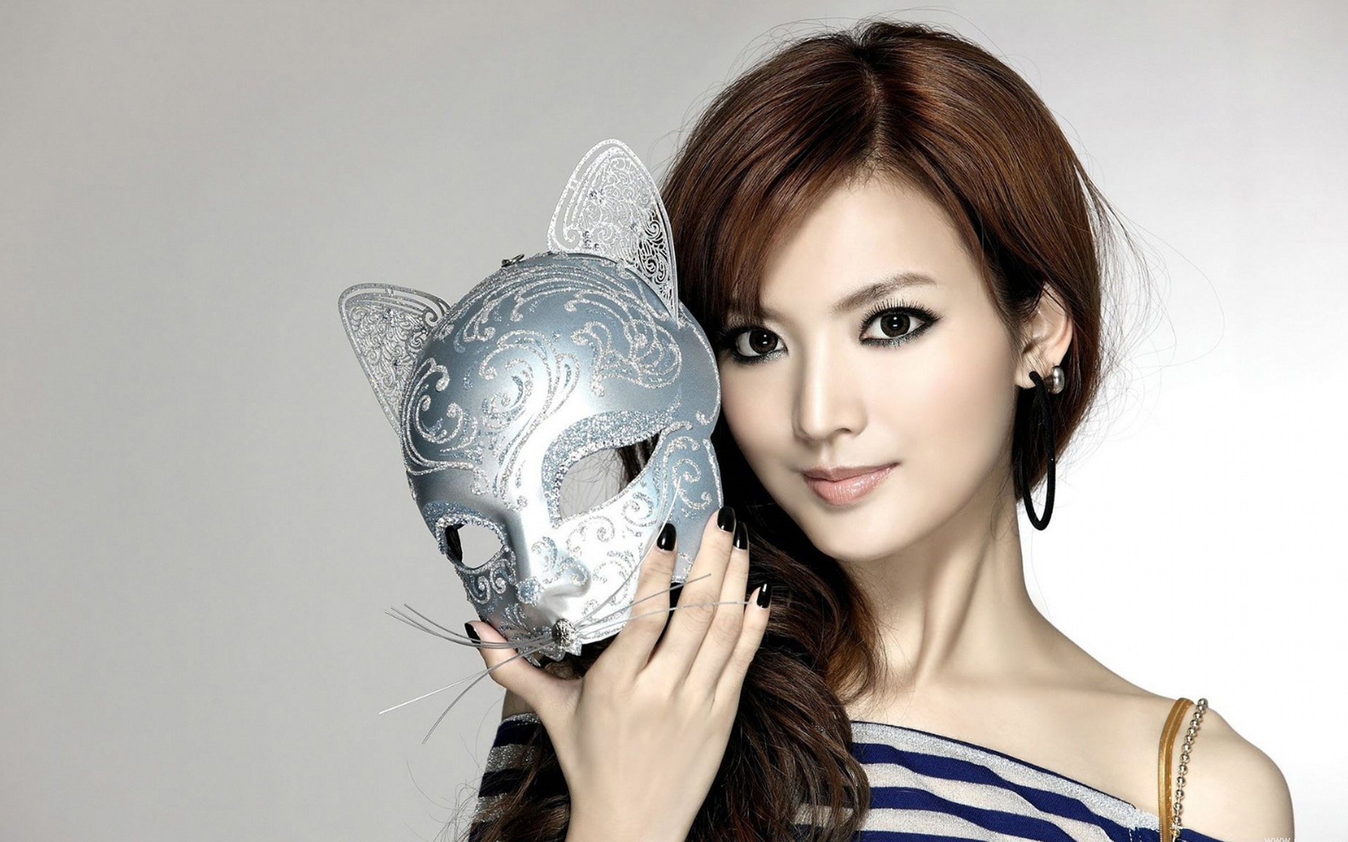 маска, девушка, красивая