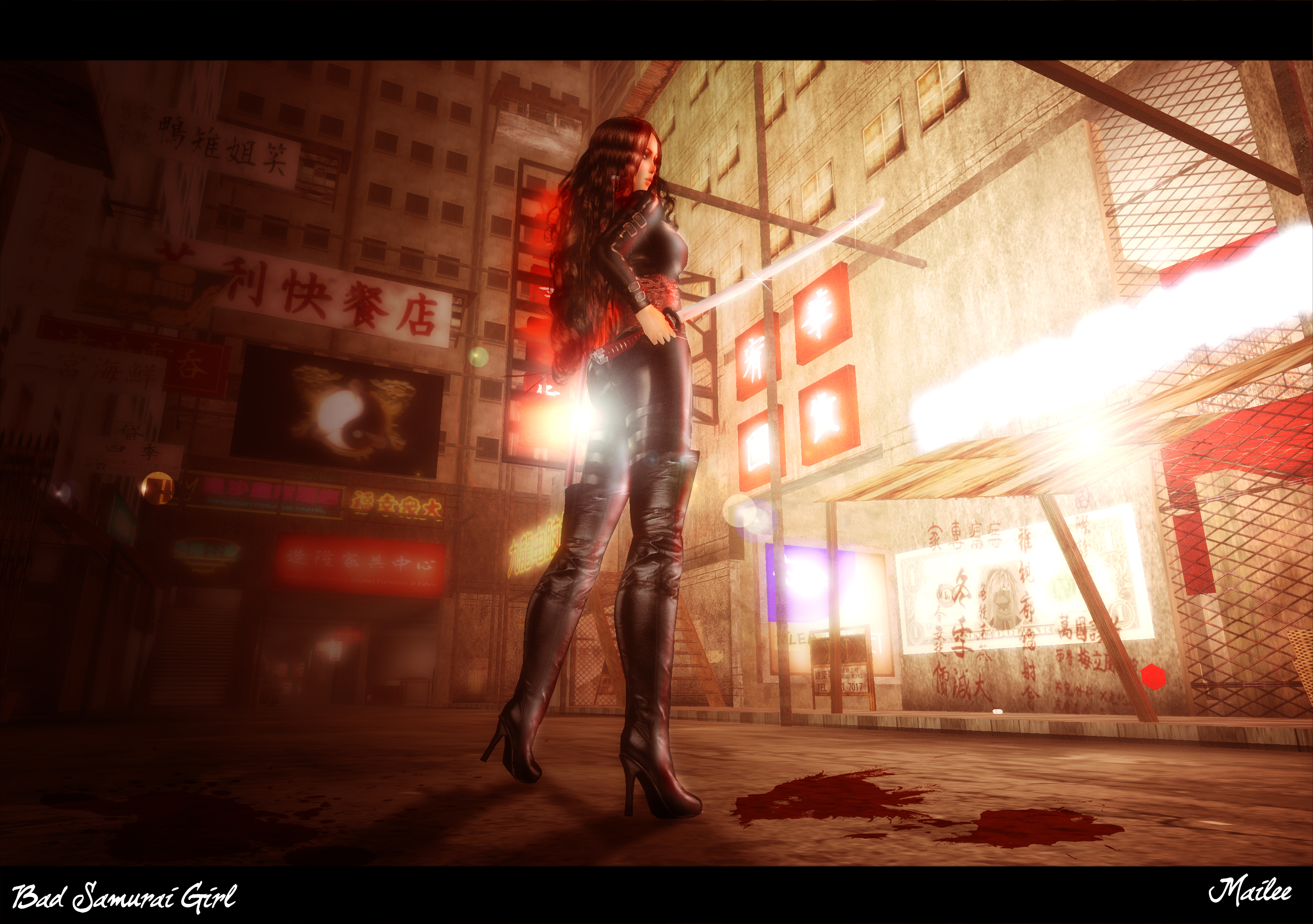 игра, живая, клинок