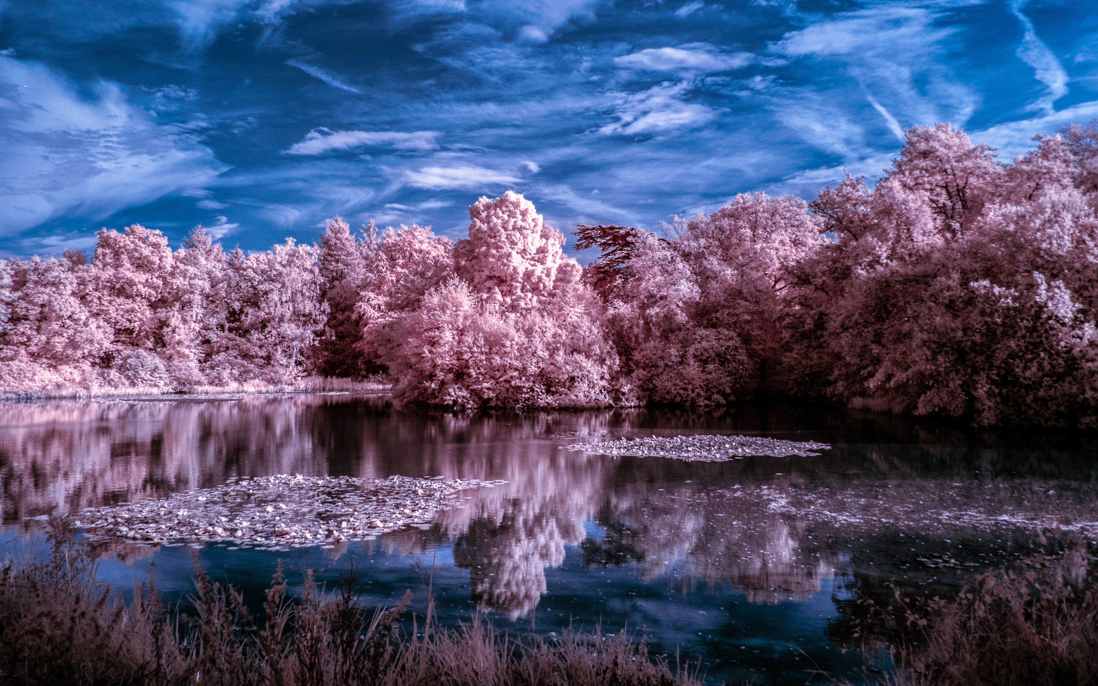 облако, природа, синий