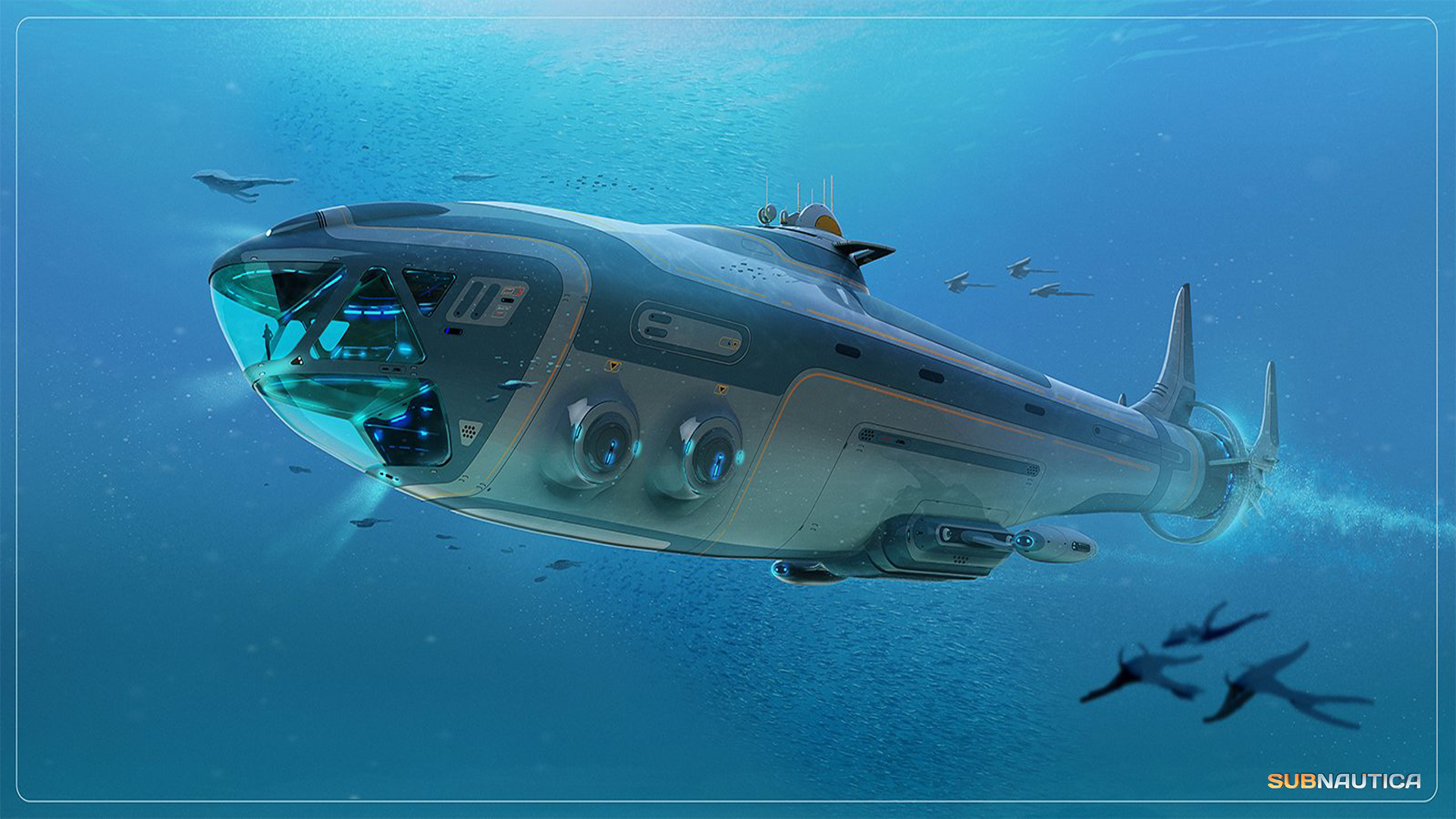 будущее, лодка, subnautica