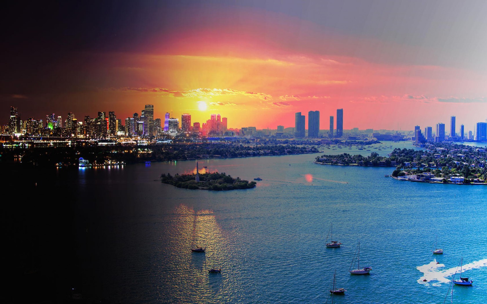 miami, florida, огонь