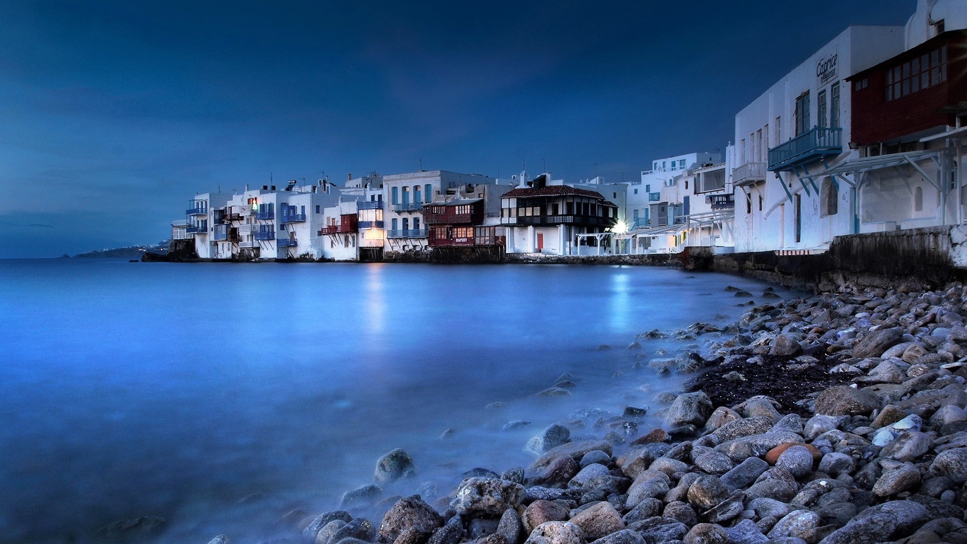 mykonos, greece, ночь